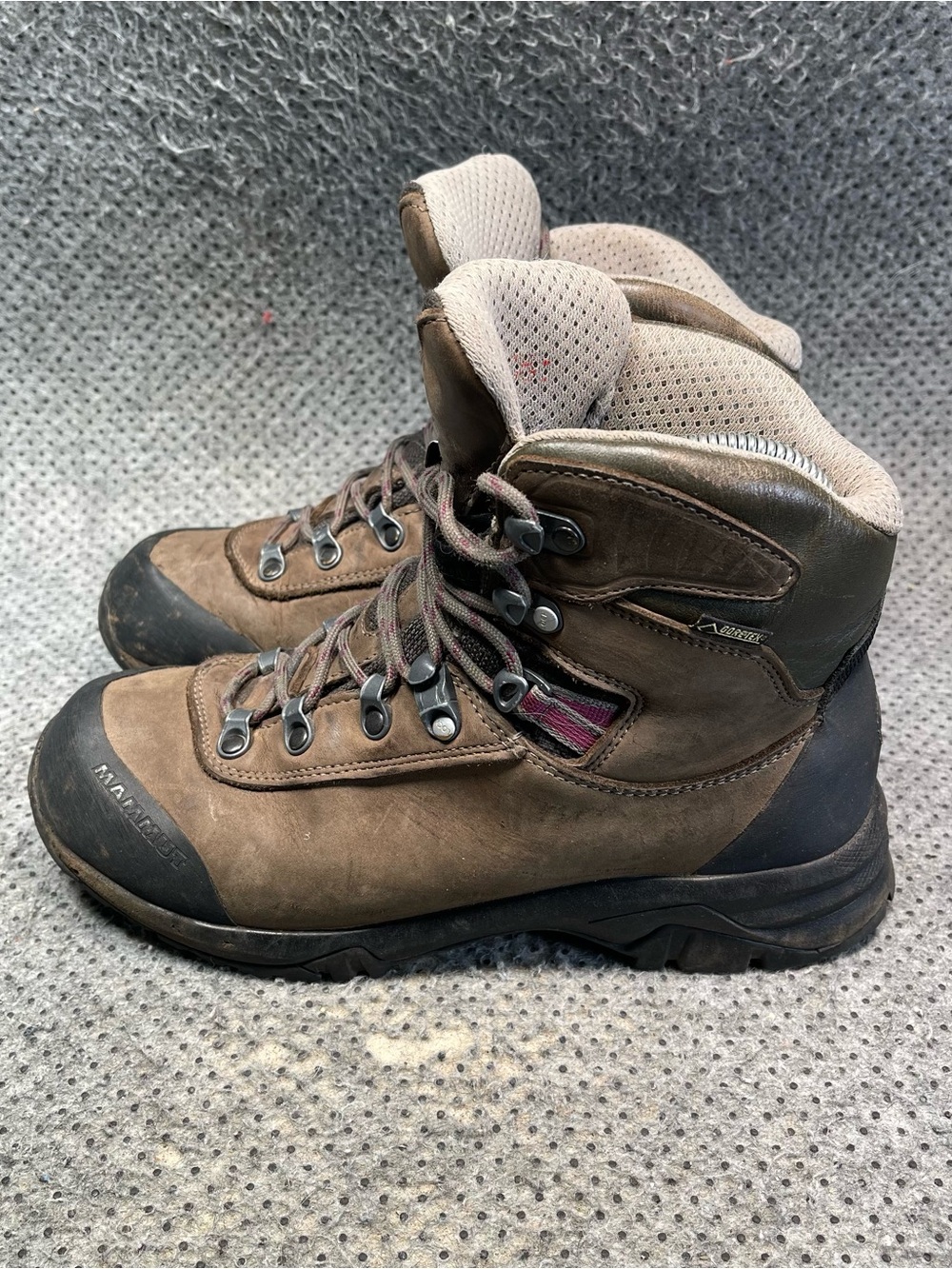Mammut Goretex Raichle Brown Hiking Boots Size 6.5 Women’s